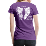 Dad Guardian Angel Women’s Premium T-Shirt (CK3563) - purple