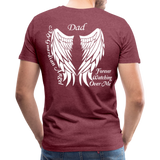 Dad Guardian Angel Men's Premium T-Shirt (CK3563) - heather burgundy