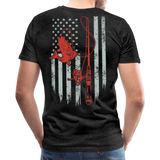 Fishing Flag Men's Premium T-Shirt (KS1016) - charcoal gray