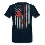 Fishing Flag Men's Premium T-Shirt (KS1016) - deep navy