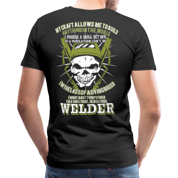 Old School Welder Men's Premium T-Shirt (CK3611) - black
