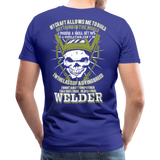Old School Welder Men's Premium T-Shirt (CK3611) - royal blue