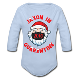 Jaxon in Quarantine Organic Long Sleeve Baby Bodysuit - sky