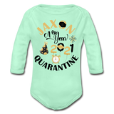 Jaxon New Year Organic Long Sleeve Baby Bodysuit - light mint