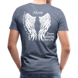 Mom Guardian Angel Men's Premium T-Shirt (CK3565) - heather blue