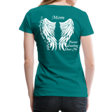 Mom Guardian Angel Women’s Premium T-Shirt (CK3565) - teal