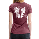 Mom Guardian Angel Women’s Premium T-Shirt (CK3565) - heather burgundy
