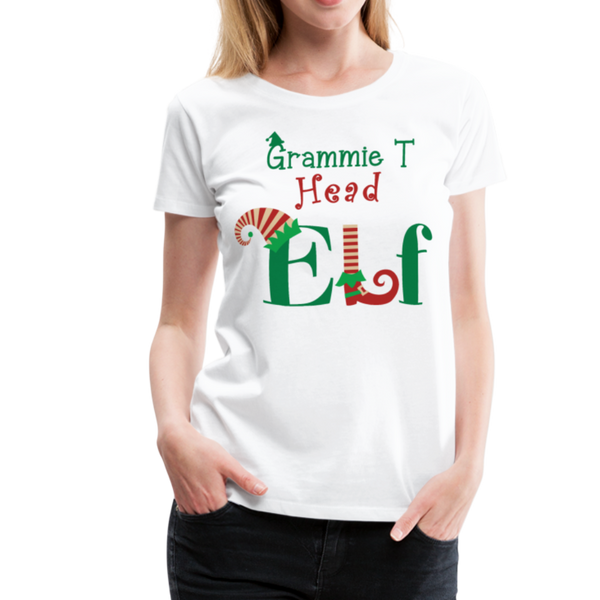 Grammie T Head Elf Women’s Premium T-Shirt - white