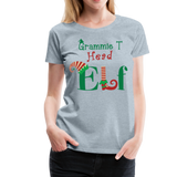 Grammie T Head Elf Women’s Premium T-Shirt - heather ice blue