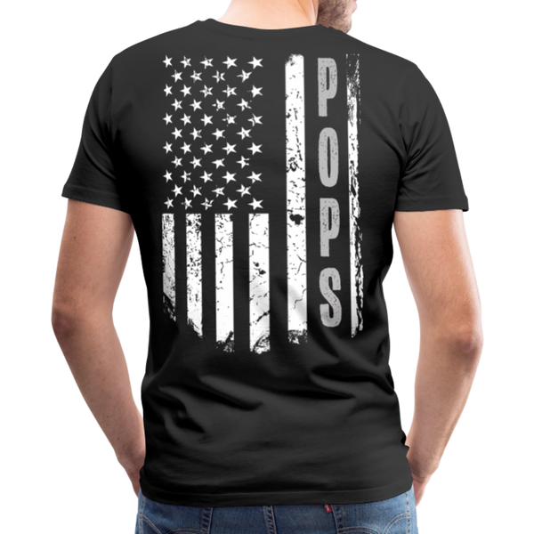 Pops American Flag Men's Premium T-Shirt - black