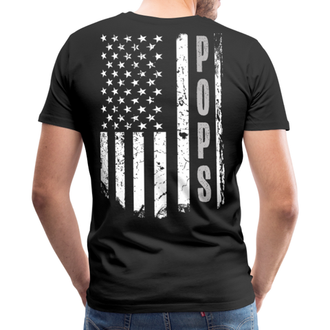 Pops American Flag Men's Premium T-Shirt - black