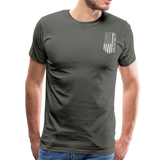 Pops American Flag Men's Premium T-Shirt - asphalt gray
