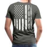 Pops American Flag Men's Premium T-Shirt - asphalt gray