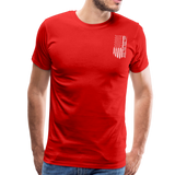Pops American Flag Men's Premium T-Shirt - red