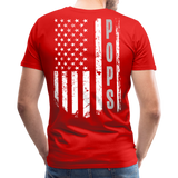 Pops American Flag Men's Premium T-Shirt - red