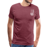 Pops American Flag Men's Premium T-Shirt - heather burgundy