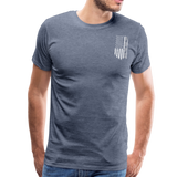 Pops American Flag Men's Premium T-Shirt - heather blue