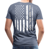 Pops American Flag Men's Premium T-Shirt - heather blue