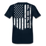 Pops American Flag Men's Premium T-Shirt - deep navy