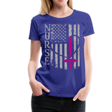 Nurse Flag Women’s Premium T-Shirt (CK1395) - royal blue