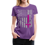 Nurse Flag Women’s Premium T-Shirt (CK1395) - purple