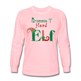 Grammie T Head Elf  Men's Long Sleeve T-Shirt - pink
