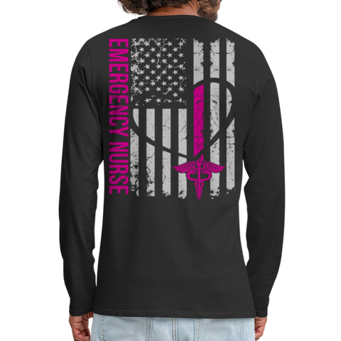 Elyse Men's Premium Long Sleeve T-Shirt - black