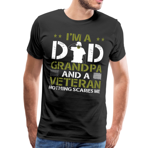 I'm A Dad Grandpa and a Veteran Men's Premium T-Shirt (CK3583) - black
