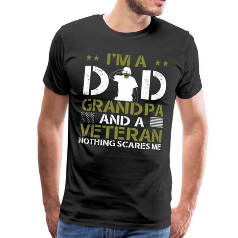 I'm A Dad Grandpa and a Veteran Men's Premium T-Shirt (CK3583) - black