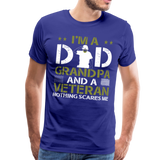 I'm A Dad Grandpa and a Veteran Men's Premium T-Shirt (CK3583) - royal blue