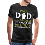 I'm A Dad Grandpa and a Veteran Men's Premium T-Shirt (CK3583) - charcoal gray