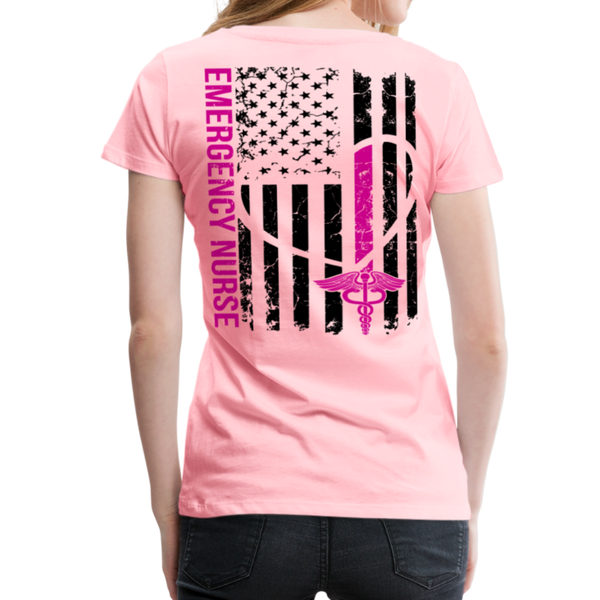 Haley Emergency Nurse Women’s Premium T-Shirt - pink