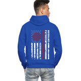 Husband Father Firefighter Hero Gildan Heavy Blend Adult Hoodie (CK3615) - royal blue