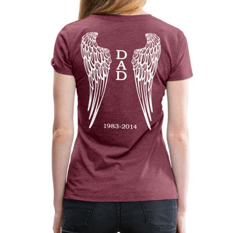 Dad 1983-2014 Women’s Premium T-Shirt - heather burgundy