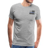 Favorite Police Officer Calls Me Dad Back The Blue Men's Premium T-Shirt (CK3706) - heather gray