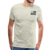Favorite Police Officer Calls Me Dad Back The Blue Men's Premium T-Shirt (CK3706) - heather oatmeal