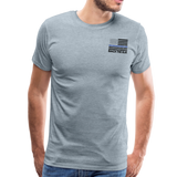 Favorite Police Officer Calls Me Dad Back The Blue Men's Premium T-Shirt (CK3706) - heather ice blue