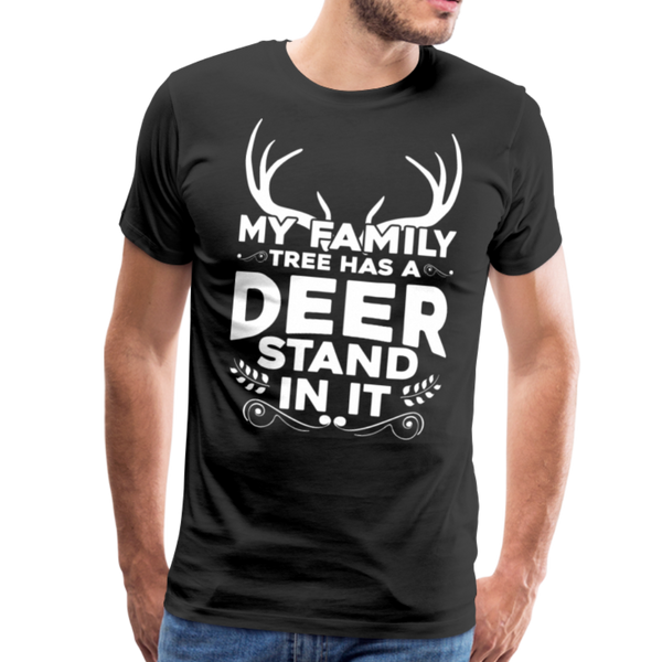 My Family Tree Has a Deer Stand In It Men's Premium T-Shirt (KS1027) - black