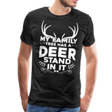 My Family Tree Has a Deer Stand In It Men's Premium T-Shirt (KS1027) - charcoal gray