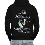 Custom Dad Amazing Angel Gildan Heavy Blend Adult Hoodie - black