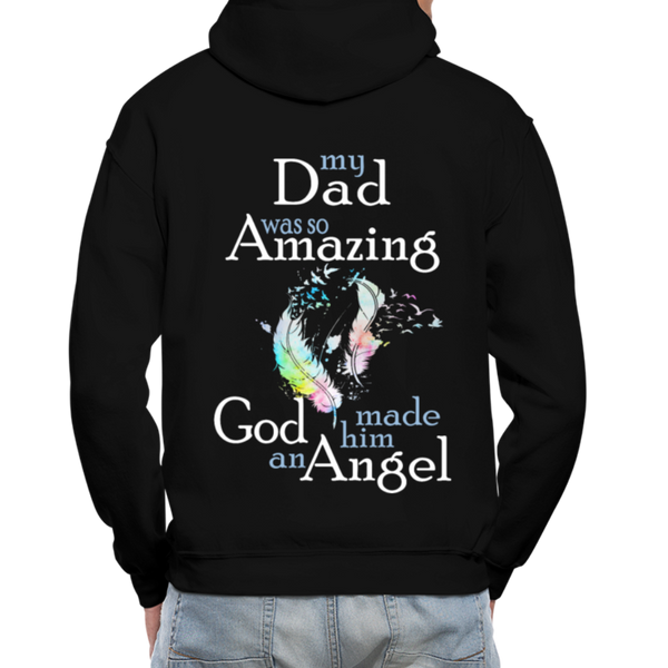 Custom Dad Amazing Angel Gildan Heavy Blend Adult Hoodie - black