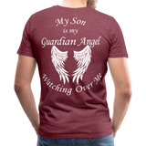 Son Guardian Angel Men's Premium T-Shirt (CK3546) - heather burgundy