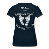 Son Guardian Angel Women’s Premium T-Shirt (CK3546) - deep navy