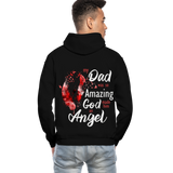 Dad Amazing Angle Red Feather and Birds Gildan Heavy Blend Adult Hoodie - black