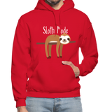 Sloth Mode Gildan Heavy Blend Adult Hoodie (CK1620) - red