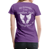 Grandpa Guardian Angel Women’s Premium T-Shirt (CK3556) - purple