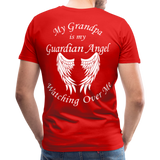 Grandpa Guardian Angel Men's Premium T-Shirt (CK3556) - red