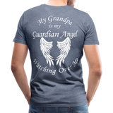 Grandpa Guardian Angel Men's Premium T-Shirt (CK3556) - heather blue