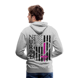 Nurse Flag Men’s Premium Hoodie (CK1806) - heather gray