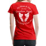 Mom and Dad Guardian Angel Women’s Premium T-Shirt (CK3581) - red